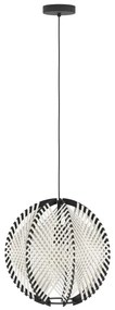Eglo 44005 - Lampadario a sospensione con filo WAVERTON 1xE27/40W/230V diametro 40 cm bianco/nero