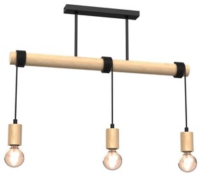 Lampadario a plafone VIGA 3xE27/60W/230V legno