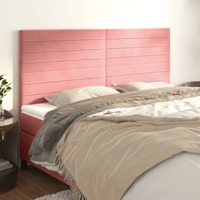 Testiere 4 Pz Rosa 100x5x78/88 Cm İn Velluto /
