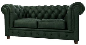 Divano in velluto verde scuro 184 cm Cambridge - Ropez