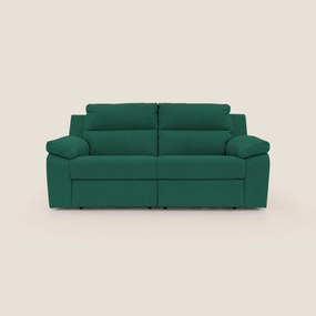Romeo Divano relax con recliner elettrico in morbido tessuto impermeabile T02 verde