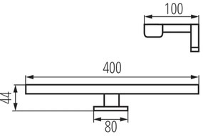 Kanlux 34930 - Illuminazione a LED per specchi da bagno ASTIM LED / 8W / 230V IP44 nero