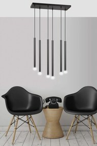 Lampadario a sospensione SELTER 6 BLACK