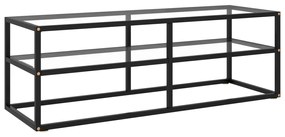 Mobile Tv Nero Con Vetro Temperato 120x40x40 Cm /