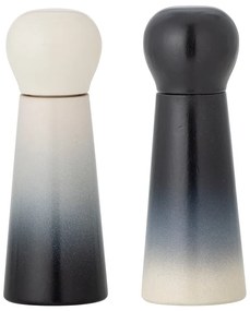 Macinatori da cucina bianchi e blu in legno 2 pz Hyman – Bloomingville