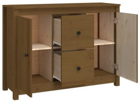 Credenza miele 100x35x74 cm in legno massello di pino