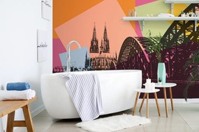 Carta da parati – Illustrazione digitale della città di Colonia