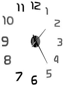 Orologio da Parete 3D in Stile Moderno 100cm XXL Nero