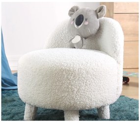 Poltrona per bambini bianca in tessuto bouclé Moouv - Artie
