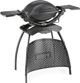 Weber - Barbecue elettrico q 1400 con supporto, grigio scuro