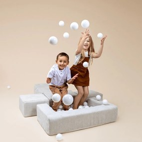 Gioco per psicomotricità color crema in velluto a coste 6 pz altezza totale 40 cm 100x35 cm Montessori – Meowbaby