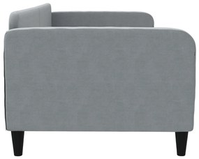 Letto da giorno grigio chiaro 90x190 cm in tessuto