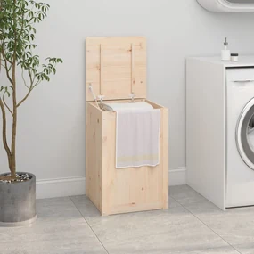 Contenitore Per Bucato 44x44x66 Cm Legno Massello Pino /