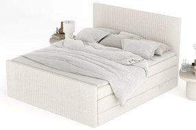 Letto boxspring beige con contenitore 180x200 cm Bergamo – Maison de Rêve