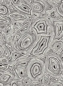 Cole & Son Carta da parati Malachite - White and Black