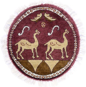 Agra Tappeto orientale 50x50 Rosa (Indian) Annodato A Mano