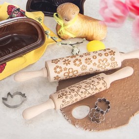 Mattarello con rilievo in legno – Orion