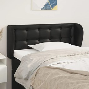 Testiera Ad Orecchio Nera 103x23x78/88 Cm İn Similpelle /
