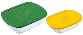 Set da 2 contenitori in vetro per alimenti PYREX 1,2/2,5 l