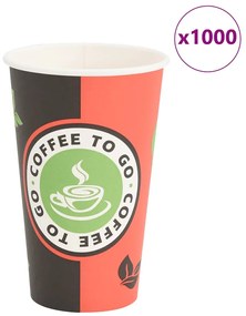 Bicchieri Da Caffè İn Carta 1000 Pz 16oz 400ml Rosso E Nero /