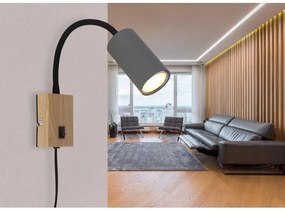 Globo 57911WG - Lampada flessibile da muro ROBBY 1xGU10/25W/230V grigio/marrone