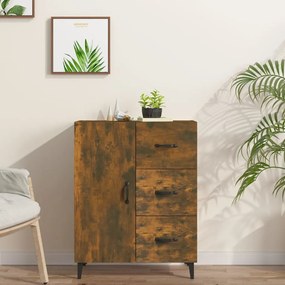 Credenza Rovere Fumo 69,5x34x90 Cm İn Legno Multistrato /