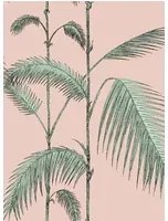 Cole & Son Carta da parati Palm Leaves Icons - Alabaster Pink & Mint