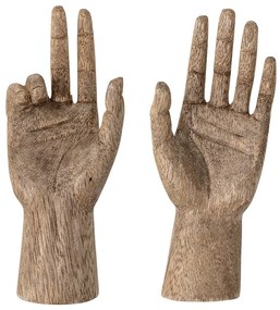 Statuette in legno in set di 2 pezzi 13 cm Teis - Bloomingville