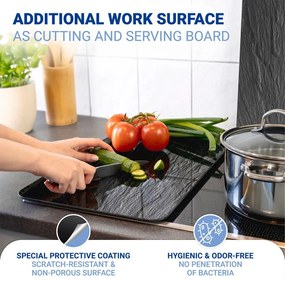 Set di 2 cappe da cucina in vetro con, 52 x 30 cm Slate - Wenko