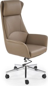 Sedia da ufficio Ederson in ecopelle cappuccino - H131 cm