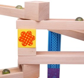 Bigjigs Toys - Pista in legno di marmo colorato