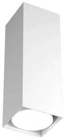 Plafoniera Moderna Cubica Plate Metallo Bianco 1 Luce Gx53 25Cm