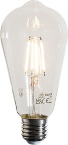 Set di 5 lampadine a filamento LED E27 ST64 trasparenti 4W 470 lm 2700K