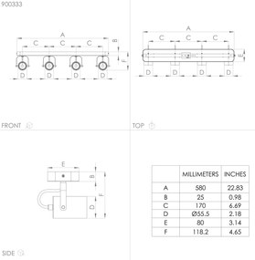 Spot Contemporaneo Sorego In Acciaio Nero 4 Luci Gu10 3W Ip20