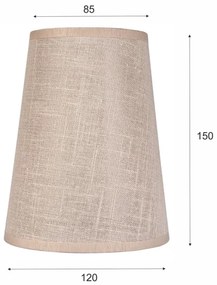 Paralume di ricambio per lampadario e applique ANTONIO E14 150x120 mm beige