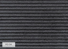 Chaise longue color antracite (con penisola a destra) con rivestimento in velluto a coste Chic Charlotte – Miuform