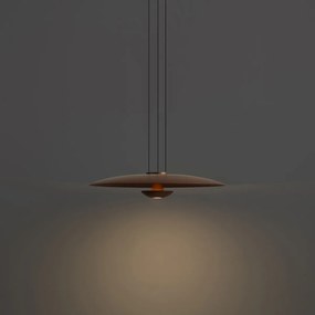 Lampada a Sospensione Moderna Bronzo con Legno di Noce Incl. LED Dimmerabile - Smith