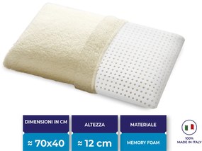 Cuscino Linz Merinos in MyMemory Foam con copertura in lana Merinos