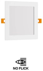 Pannello LED Quadrato 15W 1.500lm no Flickering Foro 155x155mm Colore Bianco Freddo 6.000K