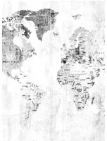 Coordonne Carta da parati panoramica Newspaper Map - White
