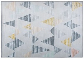 Tappeto a motivi triangolo giallo-grigio 160 x 230 cm YAYLA Beliani