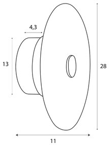 MAXLIGHT W0356 - Applique a LED ALLURE LED/5W/230V diametro 28 cm oro/limpido