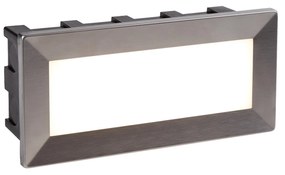 Faretto Calpestabile Esterno Ankle Acciaio Argento Plastiche Led 3,3W 4000K
