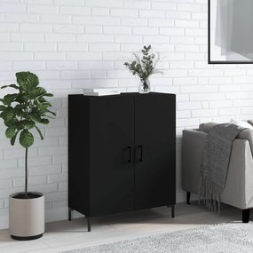 Credenza Nera 69,5x34x90 Cm İn Legno Multistrato /