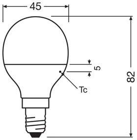 SET 2x Lampadina LED P45 E14/4,9W/230V 3000K - Osram