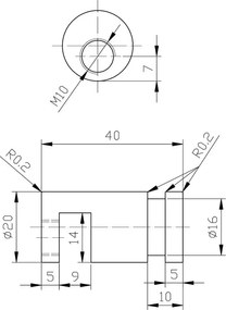 Gancio nero opaco in ottone - Sapho