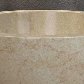 Kamalu - lavabo bango in marmo colore crema 40cm  litos-lc40