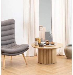 Tavolino rotondo con piano in rovere ø 80 cm Yale - Actona