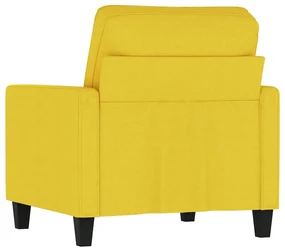 Poltrona giallo chiaro 60 cm in tessuto