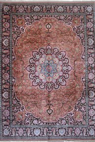 Kashmir Tappeto 440x310 Rosa (Indian) Annodato A Mano